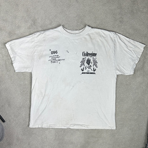 Civil Regime White Graphic Tee - Picture 1 of 6
